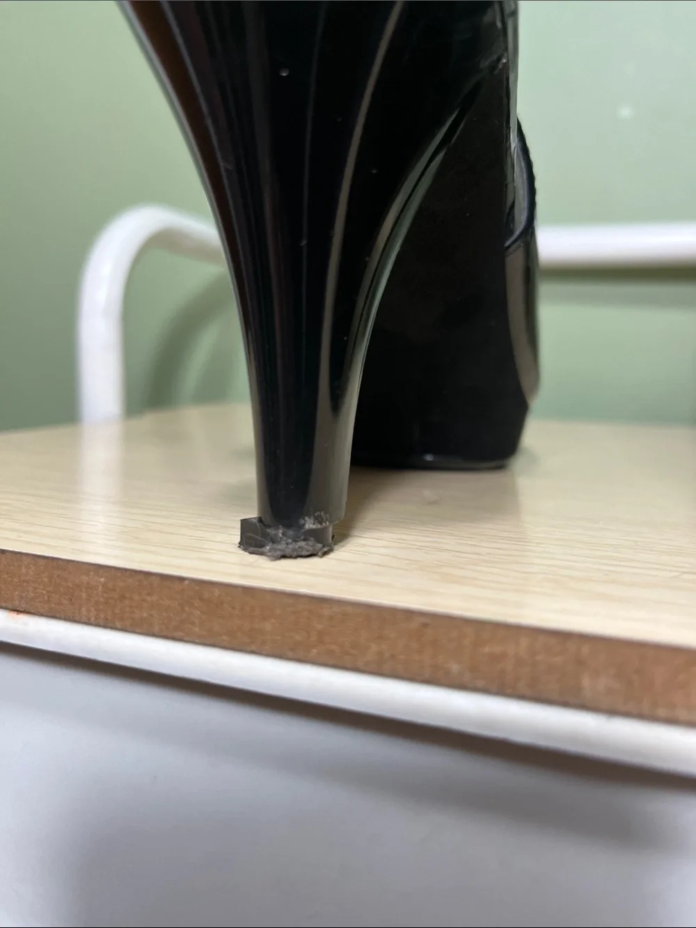 Nine West Black Patent Slingback Peep Toe Heels